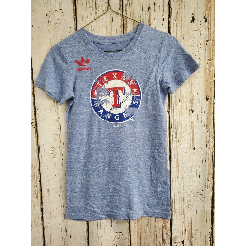 Girl's Medium ADIDAS Texas Rangers MLB Short Sleeve Tee T-Shirt Shirt Top NEW